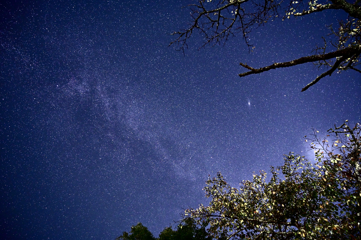 奥多摩湖畔の星景